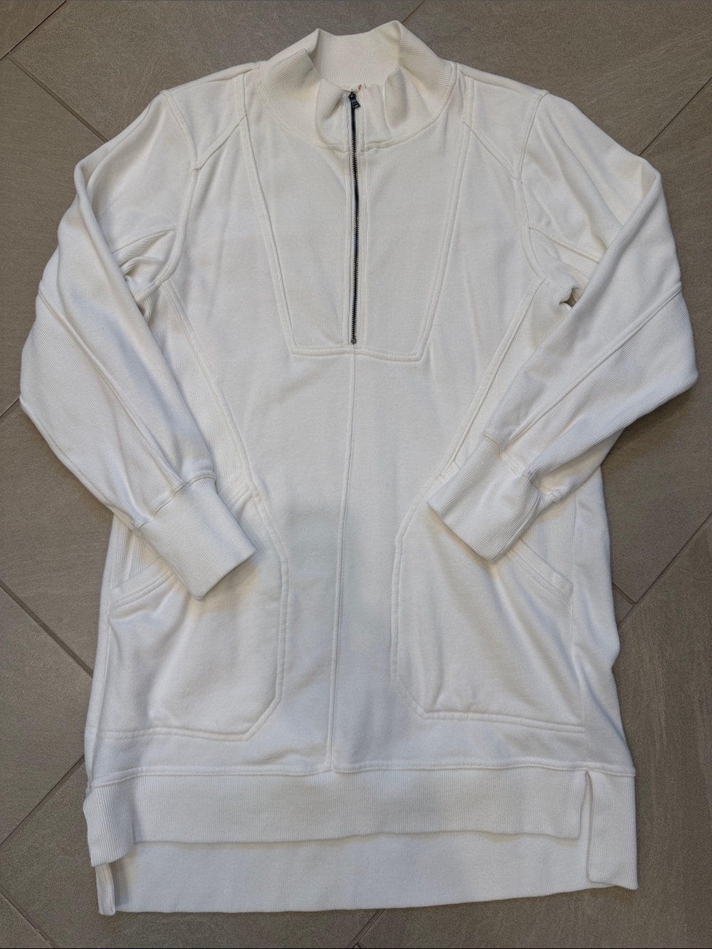 Women’s Cream Quarter-Zip Pullover Tunic
